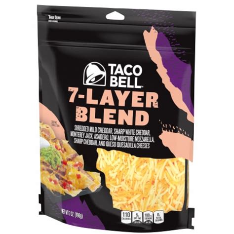 Taco Bell Seven Layer Shredded Cheese Blend, 7 oz - Kroger