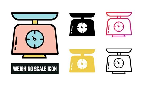 Weighing Scale Icon Set Vector Illustration 24455767 Vector Art at Vecteezy