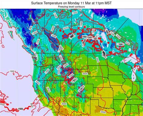 Montana Surface Temperature on Thursday 20 May at 6pm MDT