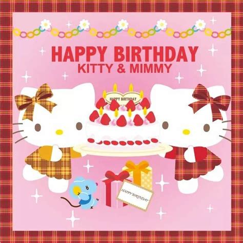 Happy Birthday to Kitty et Mimmy | Hello kitty birthday, Hello kitty, Sanrio hello kitty