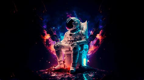 Download 'Exploring the wonders of space with an Astronaut' | Wallpapers.com