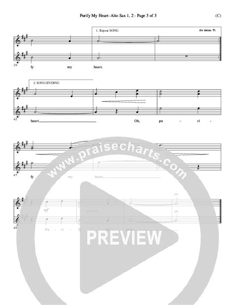 Purify My Heart Alto Sax Sheet Music PDF (Jeff Nelson) - PraiseCharts