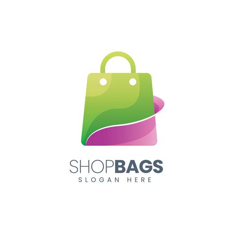 modern paper bag colorful logo good for technology e commerce logo ...