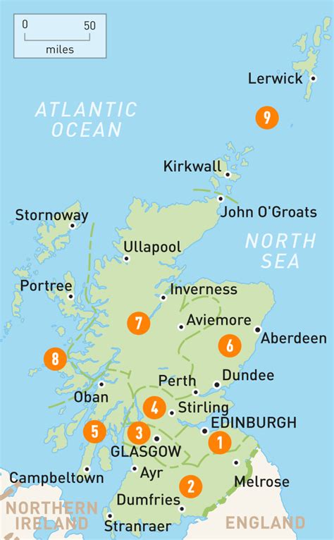 Map Of Scotland With Cities - Ailina Laurette