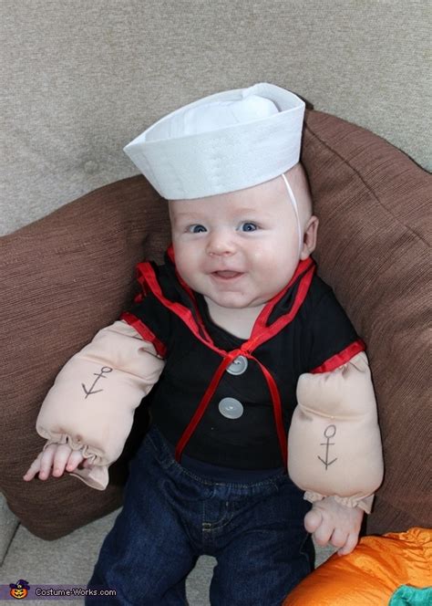 Baby Popeye Costume | Last Minute Costume Ideas