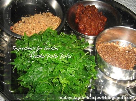 Ingredients for Nyonya Kerabu Paku Pakis | Get recipe here:h… | Flickr