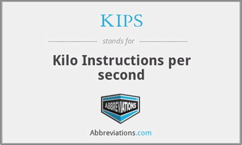 KIPS - Kilo Instructions per second