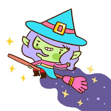 Halloween Witch GIF by Vania Bachur - Find & Share on GIPHY