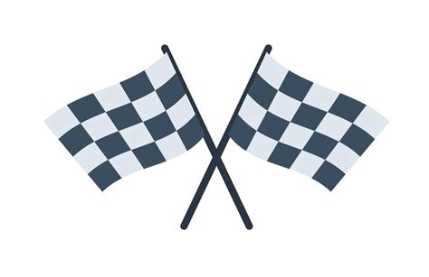 Premium Vector | Crossed chequered flag vector isolated icon. emoji illustration. crossed race ...