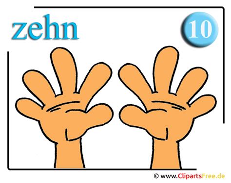 Ten fingers Clipart for math