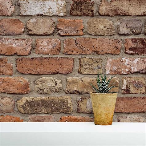 Rustic Brick by Albany - Rust - Wallpaper : Wallpaper Direct