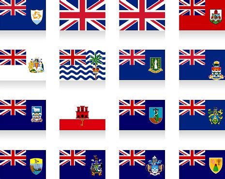 British Overseas Territories Flag Collection Stock Illustration ...