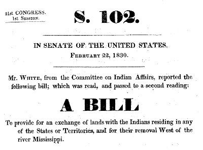 NATIVE HISTORY ASSOCIATION - The Indian Removal Act of 1830