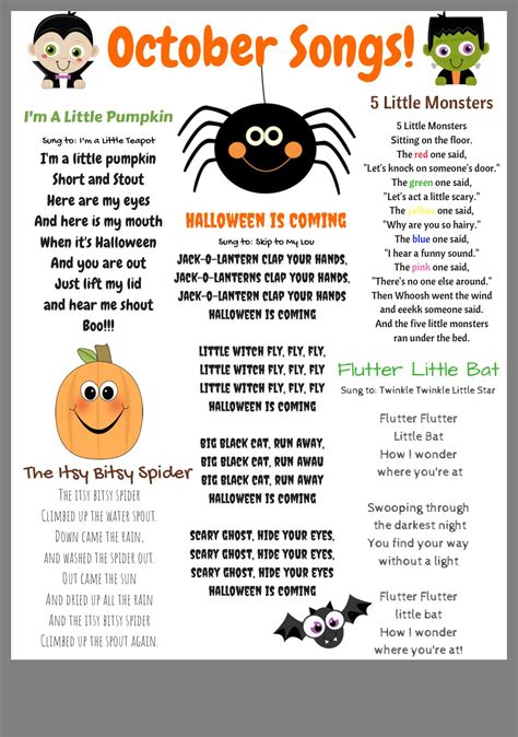 Pin by Darla Marie on Teacher pay | Halloween songs for preschoolers, Transition songs for ...