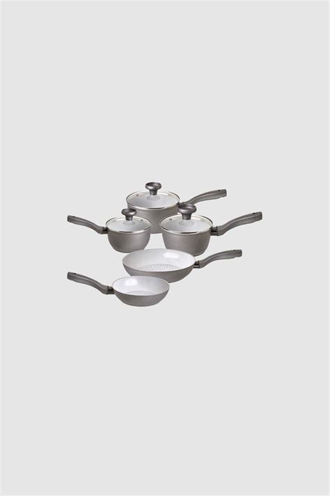 Pots & Pans | Earth Pan Eco Friendly 5 Piece Pan Set with Glass Lids | Prestige