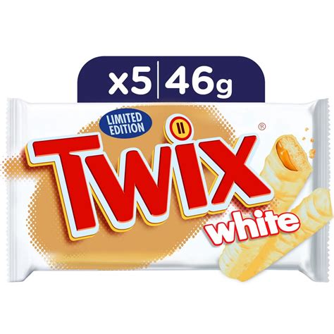 Twix White Chocolate Bar 46g x 5pcs | Covrd Choco.Bars&Tab | Lulu Bahrain