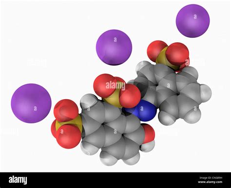 Ponceau 4R molecule Stock Photo - Alamy