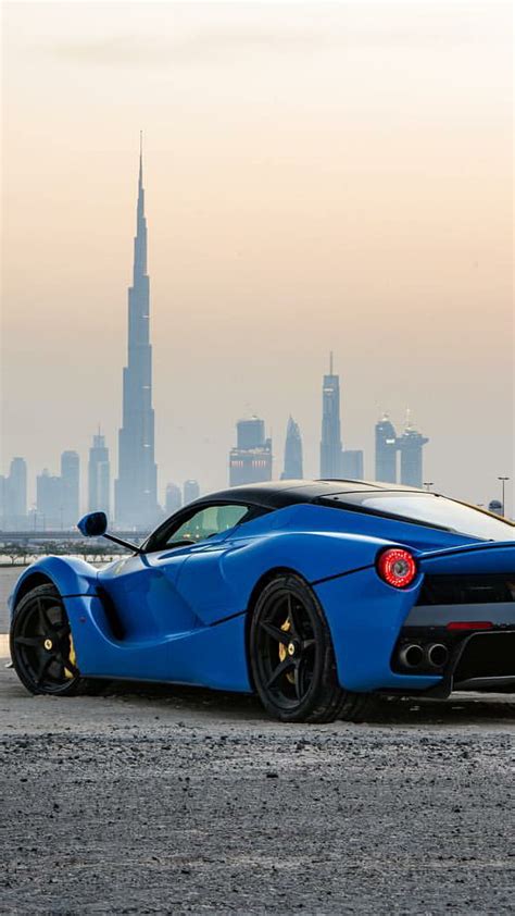 1080P free download | Burj LaFerrari, ferrari, dubai, blue, sunset, car ...