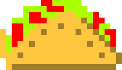 Taco - Pixel Art Taco Png - (1250x750) Png Clipart Download