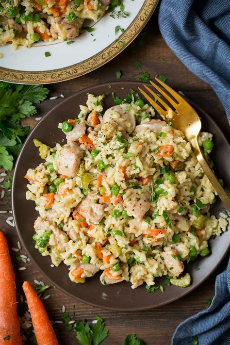 One Pan Creamy Chicken and Rice - Cooking Classy