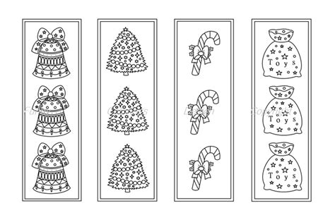 Christmas coloring printable bookmarks, bookmark to color By Funny ...