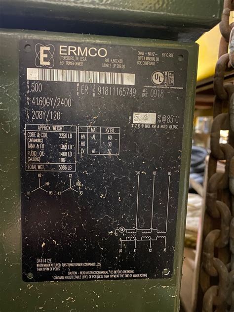 Used Ermco 60 Hz Three Phase Padmount Transformers for Sale | Surplus Record