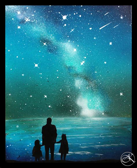 Space Painting - Galaxy Art - Fathers Day Art by Kanoelani Art Lake Painting, Black Art Painting ...