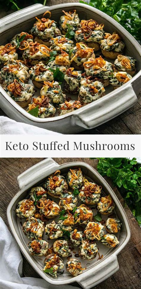 Keto Stuffed Mushrooms - The Hungry Waitress