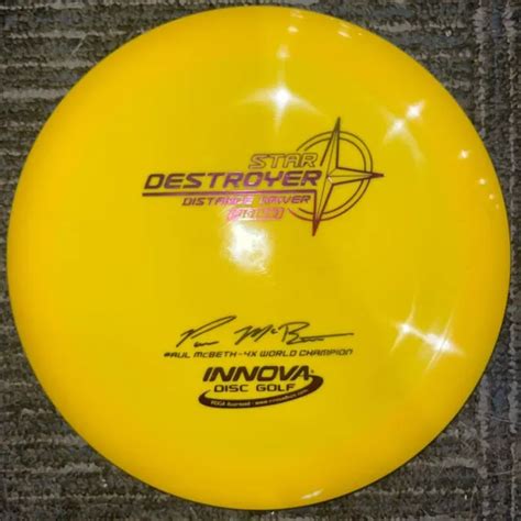 RARE INNOVA STAR Destroyer 4X Paul Mcbeth Disc Golf Driver Yl/Sn 175G ...