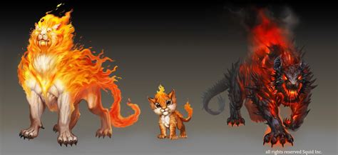 Fire Element Creatures by Maria Trepalina from /r/ImaginaryElementals ...