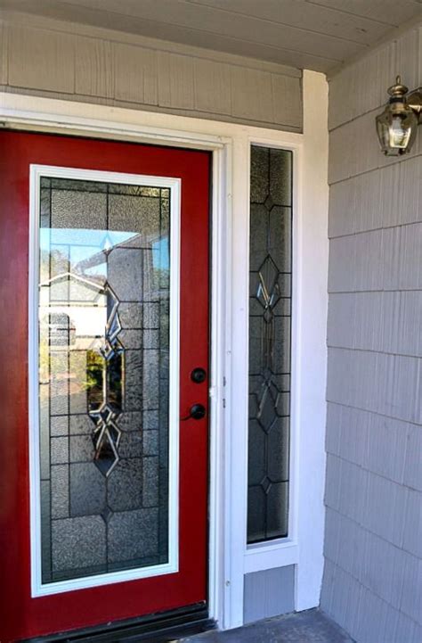 How To Add A Glass Door Insert Into A Exterior Door | Front door glass ...