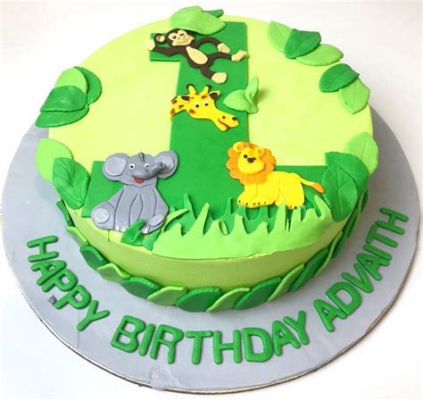 Order 1st Jungle Theme Birthday Cake Online | YummyCake