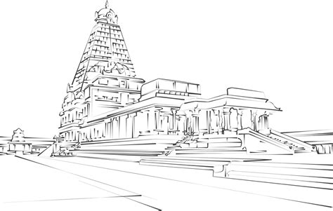 Image Strokes :: Free Vectors - Places - Mahabalipuram (Mamallapuram ...