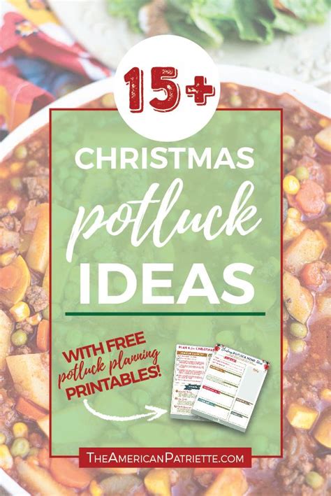 15+ Fun Christmas Potluck Theme Ideas + free potluck printables! | Christmas potluck, Potluck ...