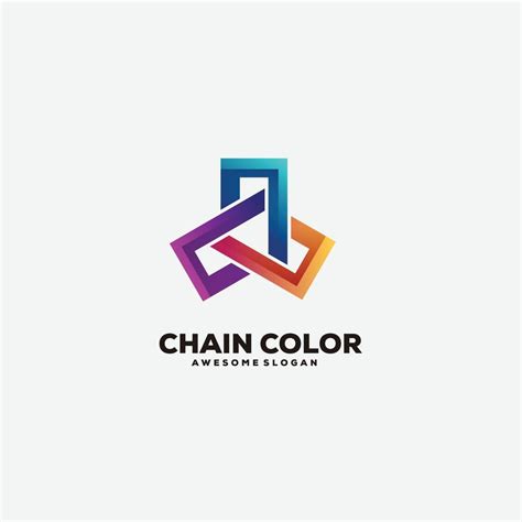 chain logo design premium colorful 16030513 Vector Art at Vecteezy