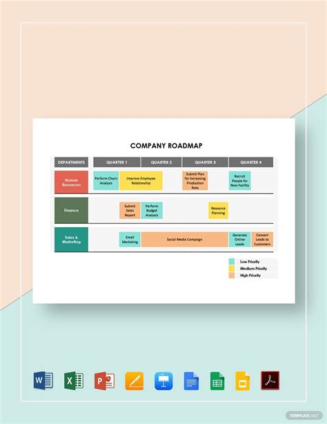 Company Roadmap Template in Google Docs, Google Slides, Google Sheets ...