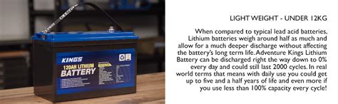 Kings 120Ah Lithium LiFePO4 Battery Quality Integrated BMS 2000+Cycles ...