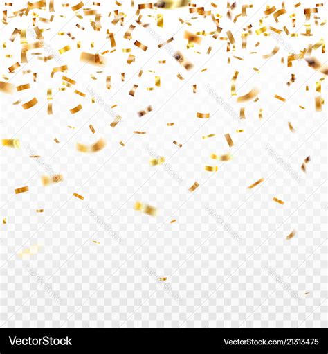 Stock gold confetti isolated Royalty Free Vector Image