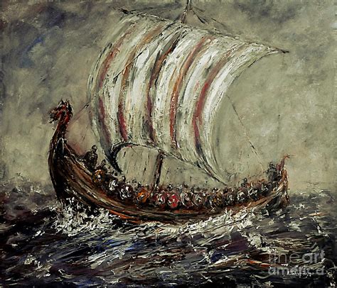 Norse Explorers Painting by Arturas Slapsys