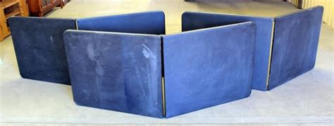 (3) Black Plastic Fold-Up Tables | Linnebur Auctions, Inc.