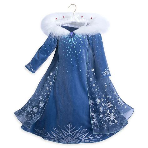 Winter Autumn Spring Elsa Dress Snow Queen Snowflake Dress with Long Cloak Anna Cosplay Costumes ...