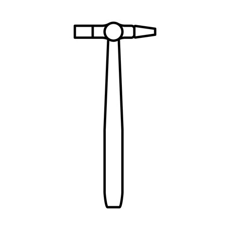 cross peen pin hammer tool line icon vector illustration 18992524 ...