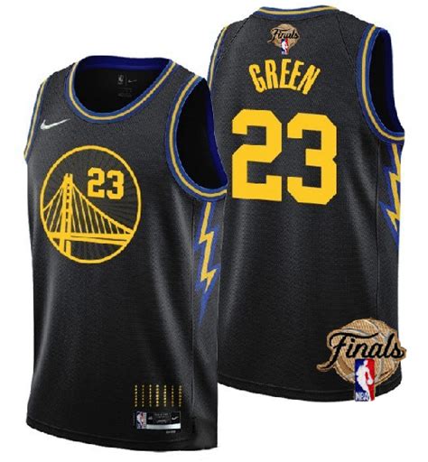 Men's Golden State Warriors #23 Draymond Green 2021 22 City Edition Black 75th Anniversary NBA ...