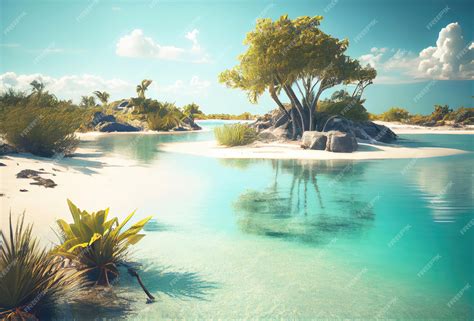 Premium Photo | Bahamas landscape with mountains Generative AI Art ...