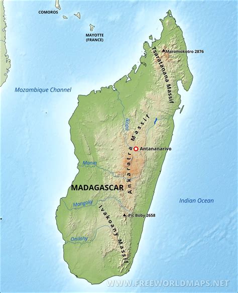 Madagascar Physical Map