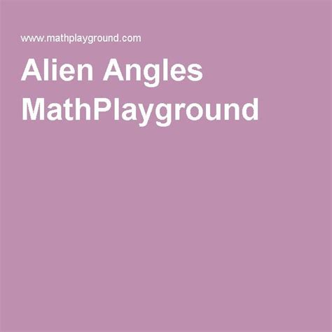 Alien Angles | Alien, Angles, Math