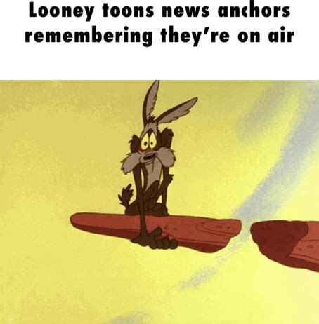 Looney toons news anchors remembering they're on air - iFunny