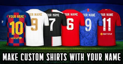 soccer jerseys with your name and number on them