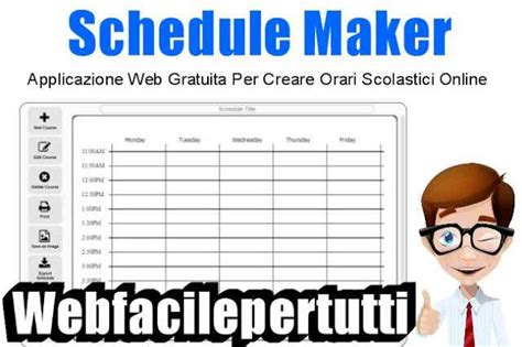 (Schedule Make) Applicazione Web Gratuita Per Creare Orari Scolastici Online (Schedule Make)