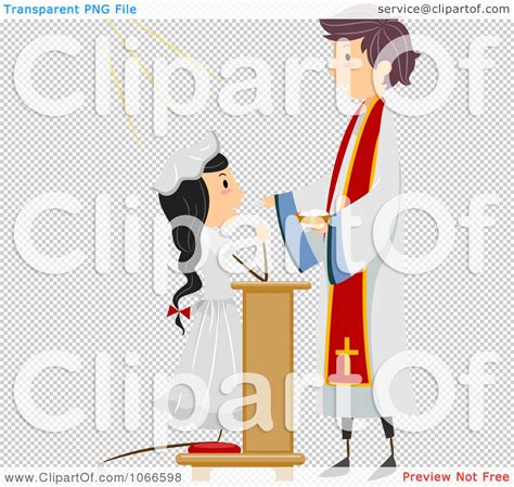 Clipart Girl During Her Communion - Royalty Free Vector Illustration by BNP Design Studio #1066598